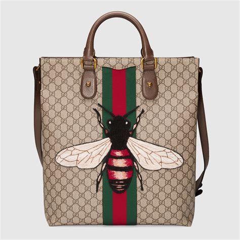 gucci supreme bees tote large|gucci shades with bee.